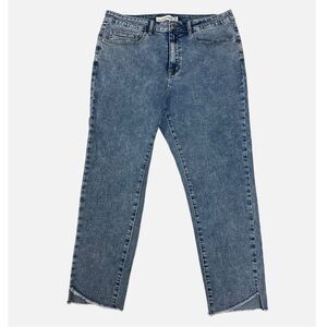 Rebecca Minkoff Cropped Ankle Raw Hem Blue Jeans Size 14 P